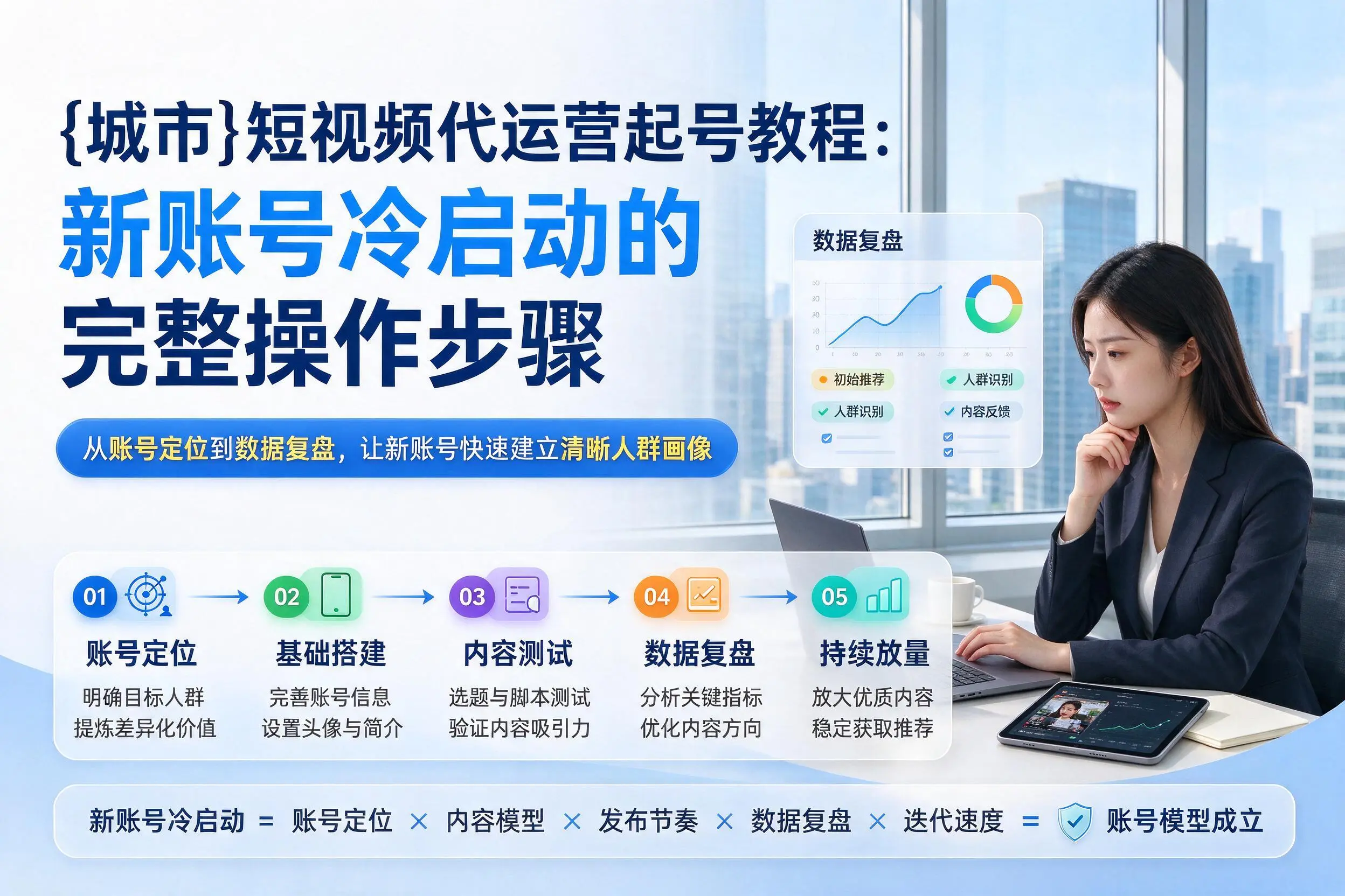 马鞍山短视频代运营起号教程:新账号冷启动的完整操作步骤