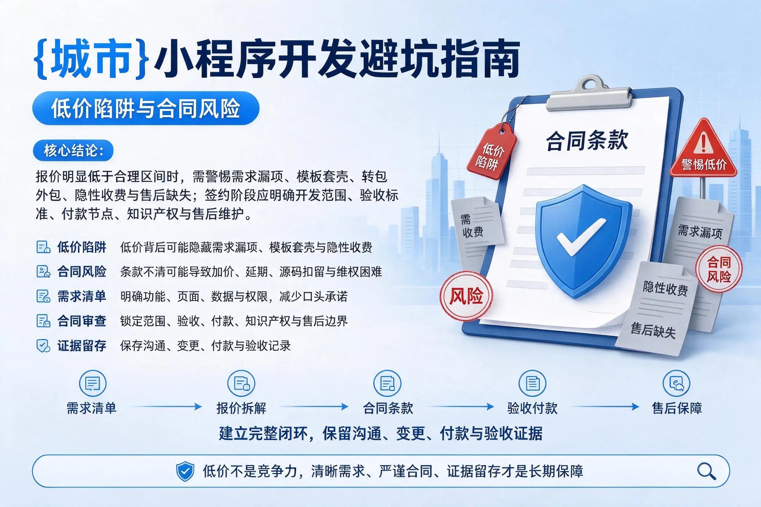 马鞍山小程序开发避坑指南：低价陷阱与合同风险