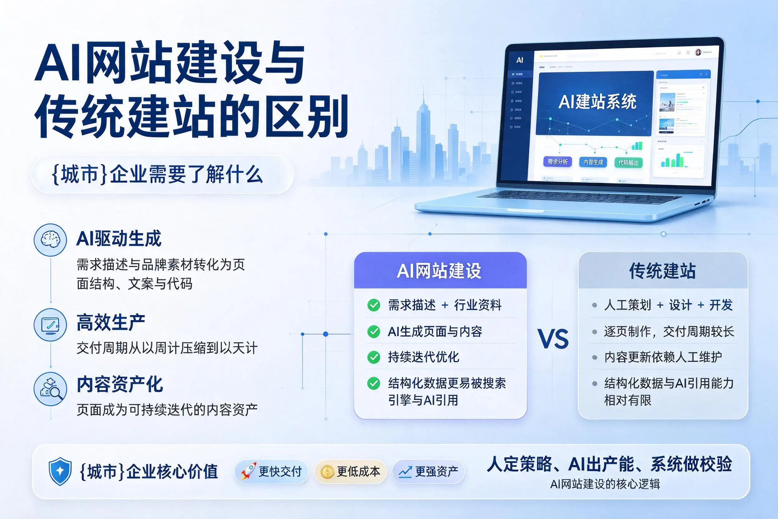 AI网站建设与传统建站的区别，马鞍山企业需要了解什么