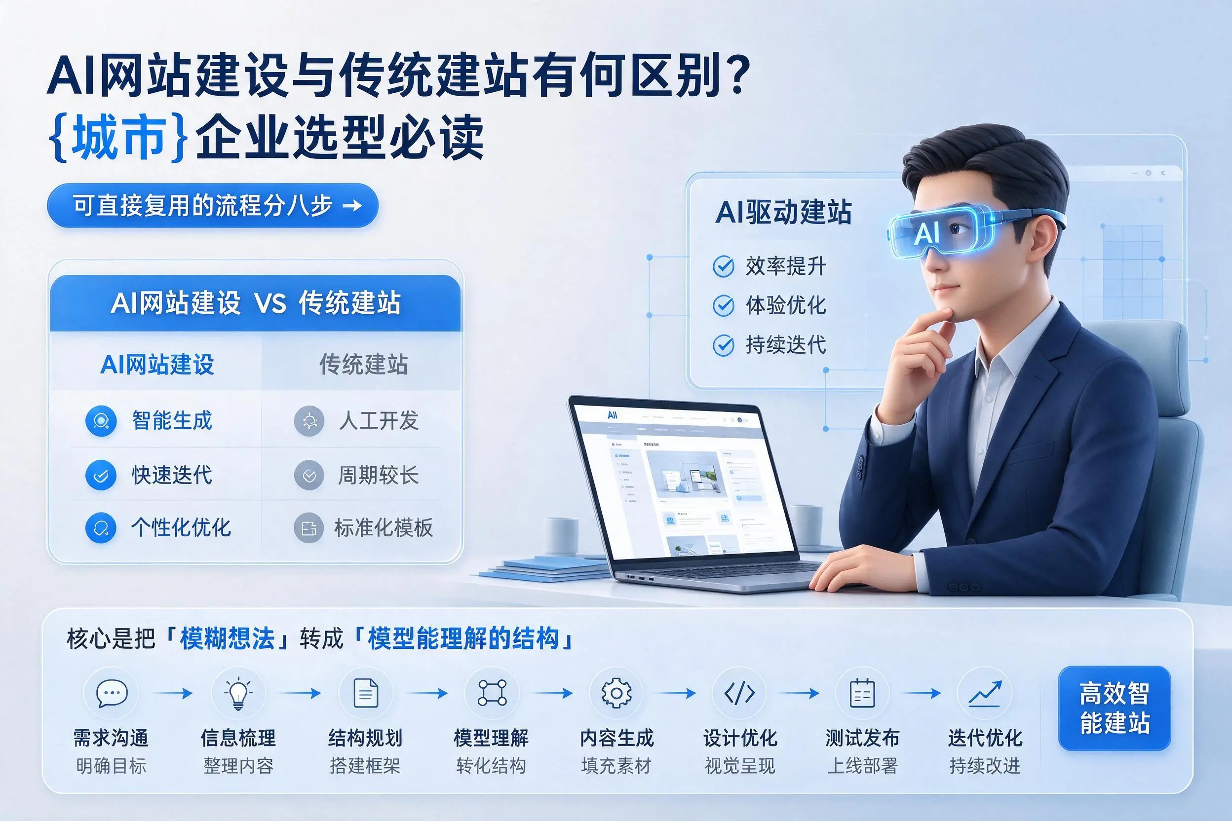 AI网站建设与传统建站有何区别？马鞍山企业选型必读