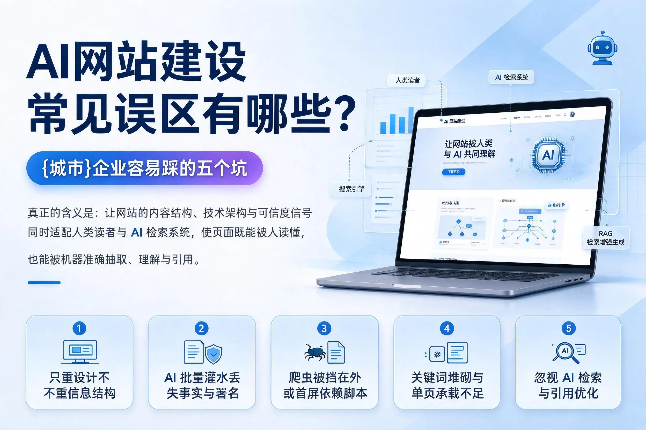 AI网站建设常见误区有哪些？马鞍山企业容易踩的五个坑