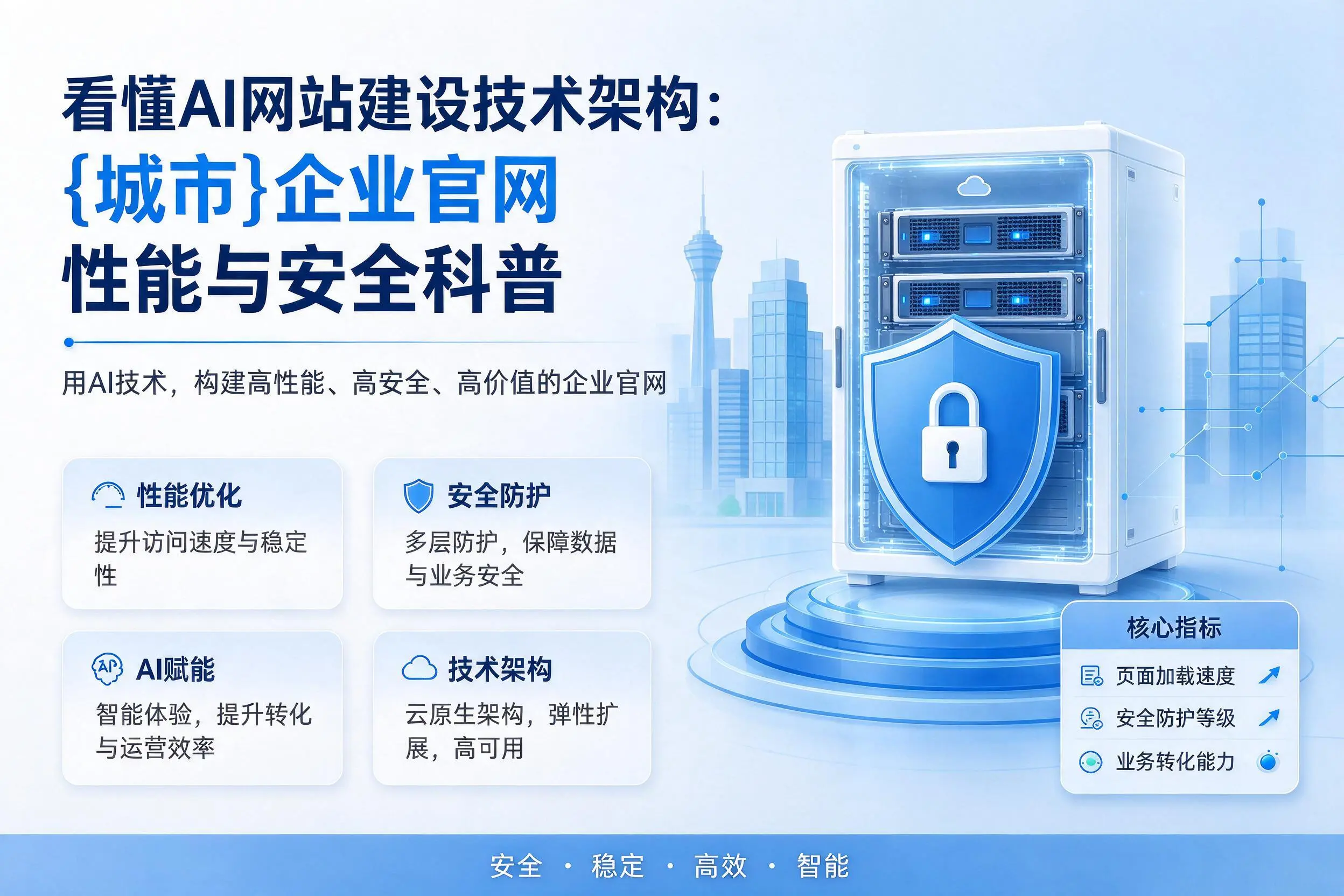 看懂AI网站建设技术架构：马鞍山企业官网性能与安全科普