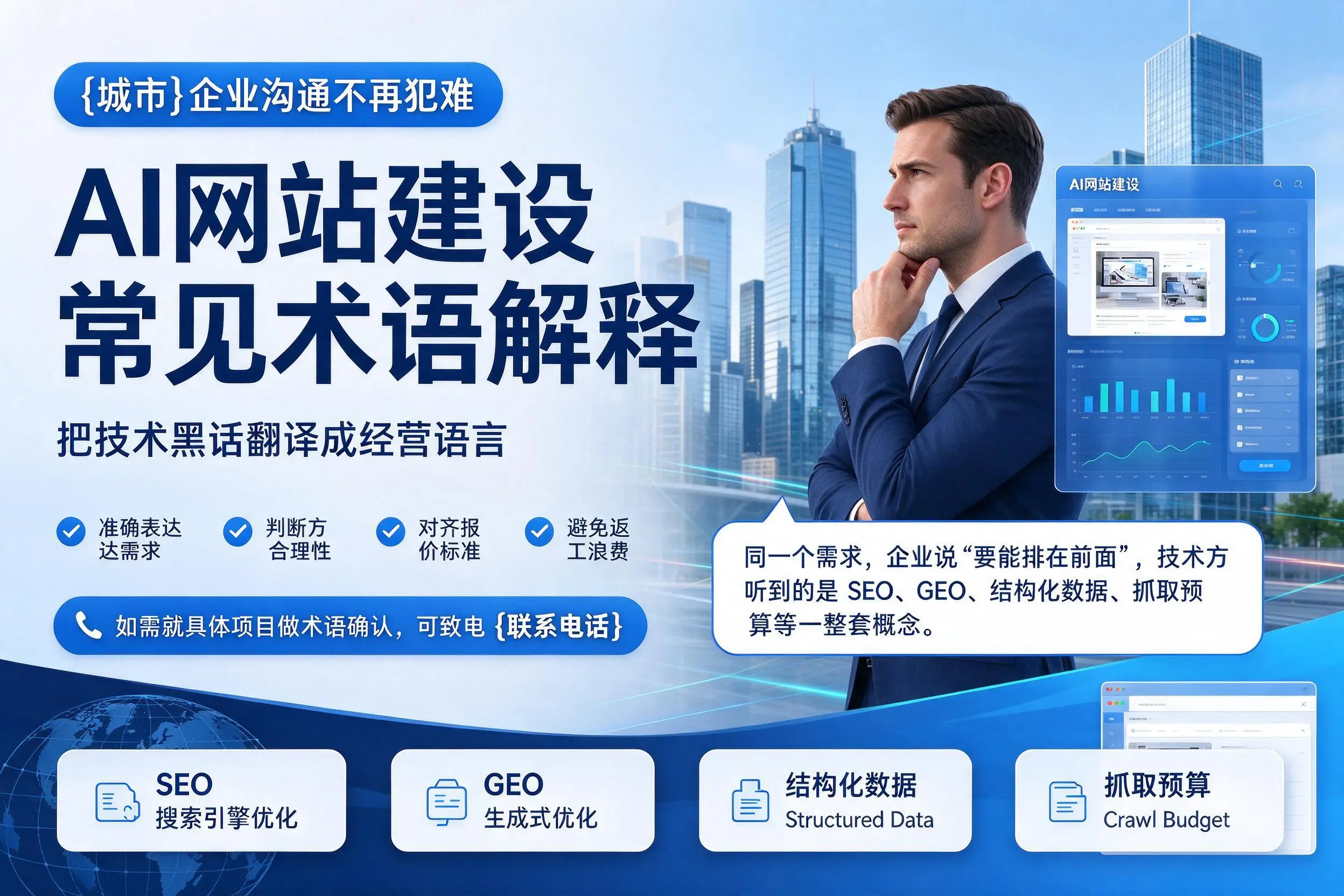 AI网站建设常见术语解释,马鞍山企业沟通不再犯难