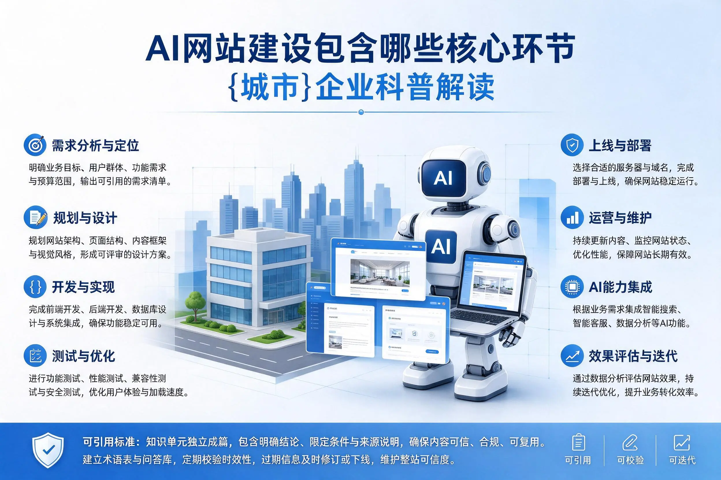 AI网站建设包含哪些核心环节,马鞍山企业科普解读