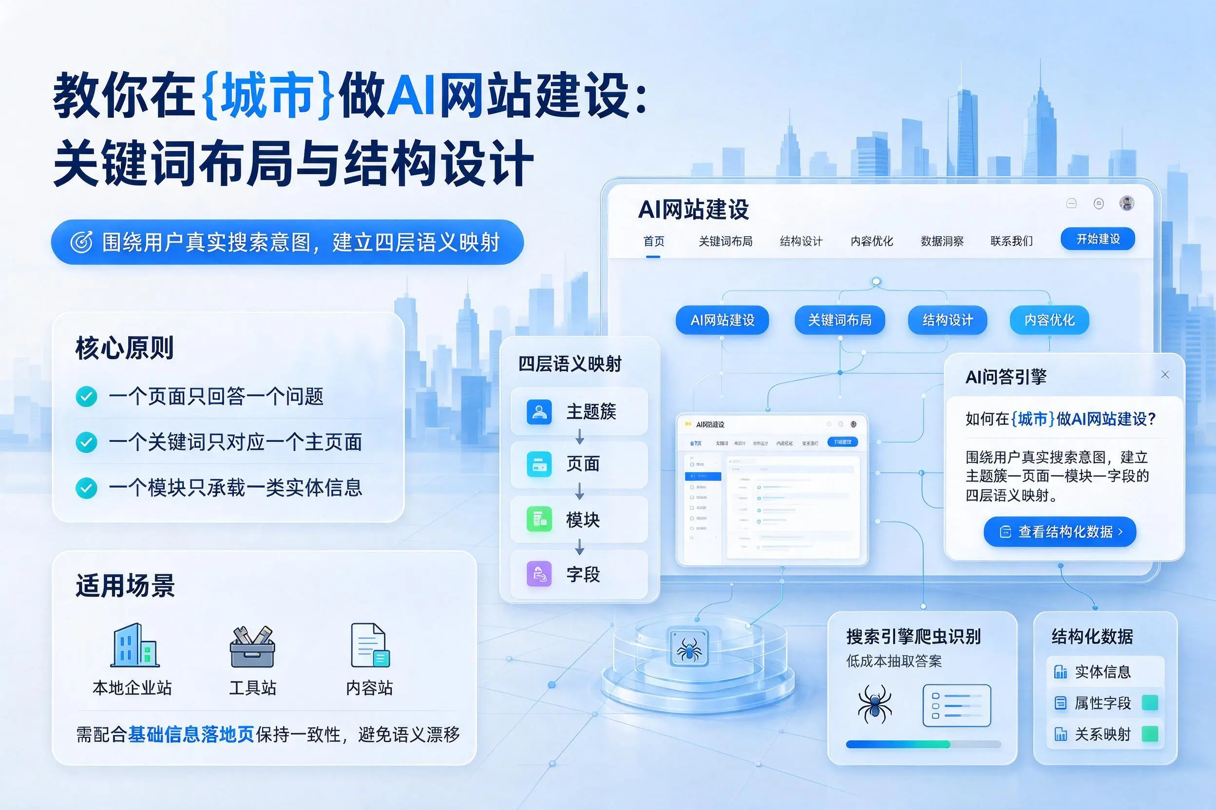 教你在马鞍山做AI网站建设:关键词布局与结构设计