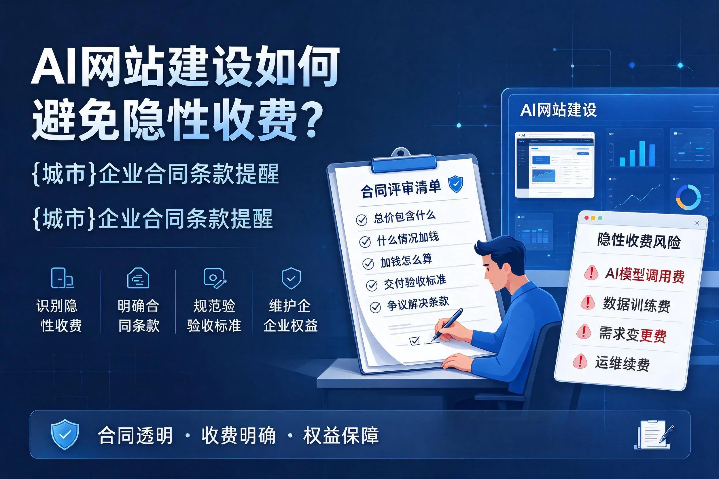 AI网站建设如何避免隐性收费？马鞍山企业合同条款提醒